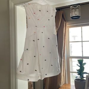 White Seersucker Lilly Pulitzer dress with Nautical Flags.